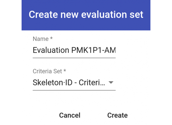 Evaluation set creation options